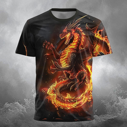Men's Gothic Dragon Halloween Graphic Tee