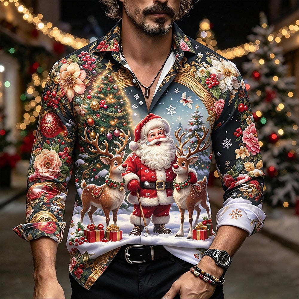 Men's Christmas Graphic Holiday Shirt