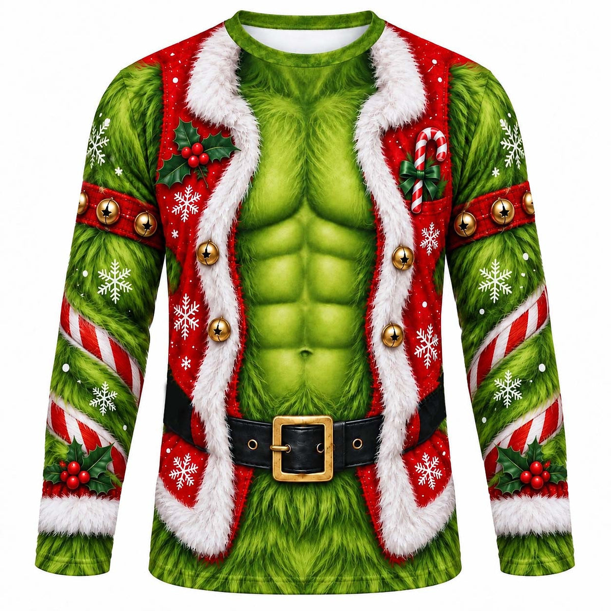 Christmas Santa Green Monster Crewneck Sweatshirt
