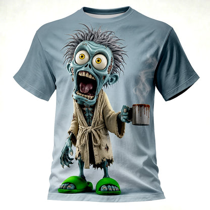 Men's Skull Zombies Bone Print T-Shirt
