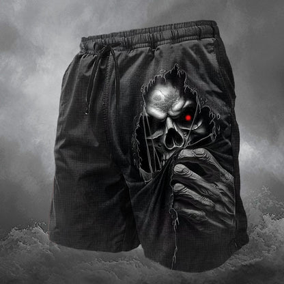 Men's Halloween Haunted Skull Shorts