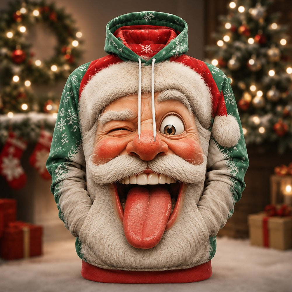 Santa Christmas Designer Street Hoodie