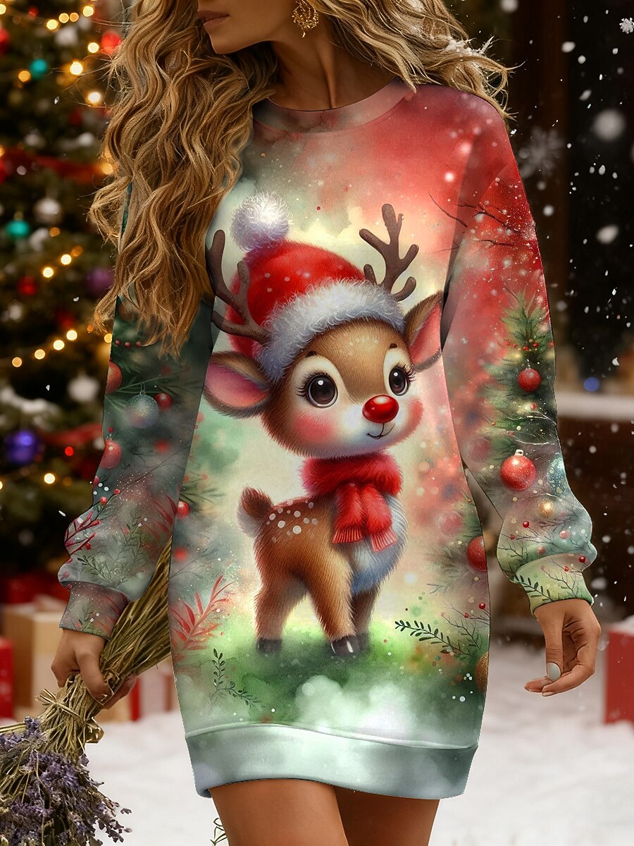 Women's Christmas Graphic Classic Dress