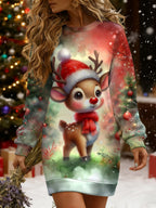 Women's Christmas Graphic Classic Dress