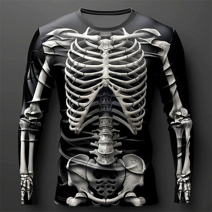 Men's Halloween Midnight Skeleton Graphic Tee