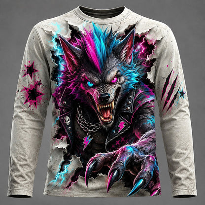 Men's Ugly Animal Graphic Longsleeve Tee