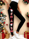 Santa Claus Graphic Christmas Leggings