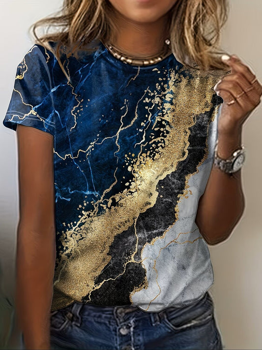 Women's Vintage Ocean Art Graphic Tee