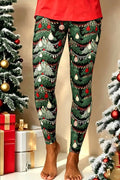 Santa Snowman Tree Comfort Capri Leggings