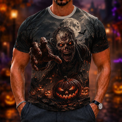 Men's Halloween Zombie 3D Print Tee