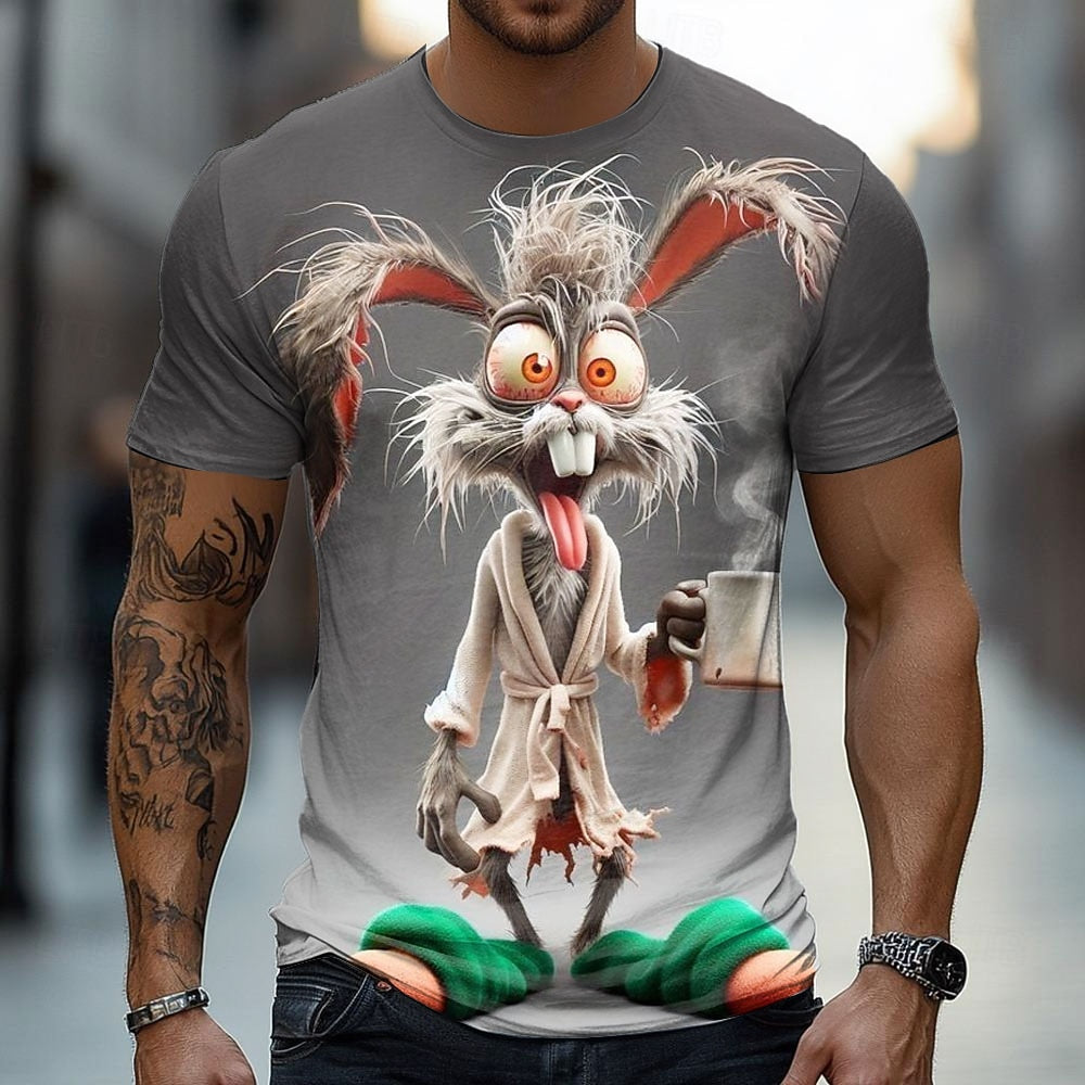Men's Rabbit Rooster Farm Graphic Tee
