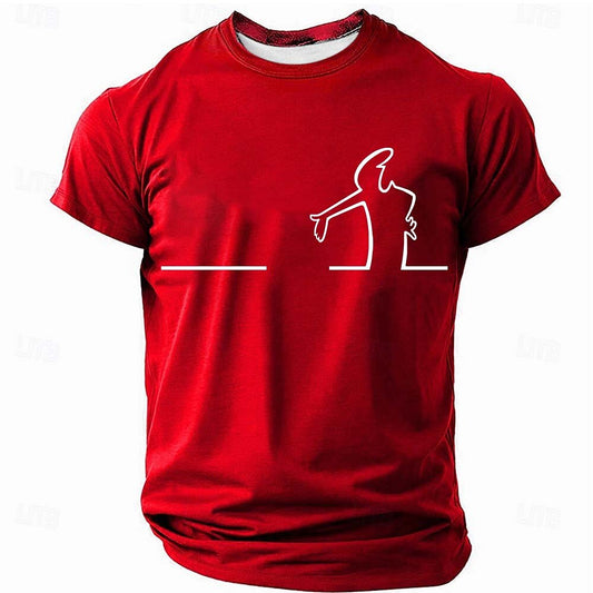 Men's Minimal Cartoon Humor Graphic Tee