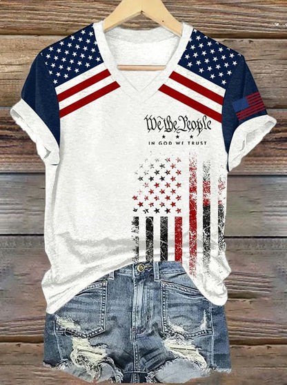 Women's Classic Patriot Flag Tee