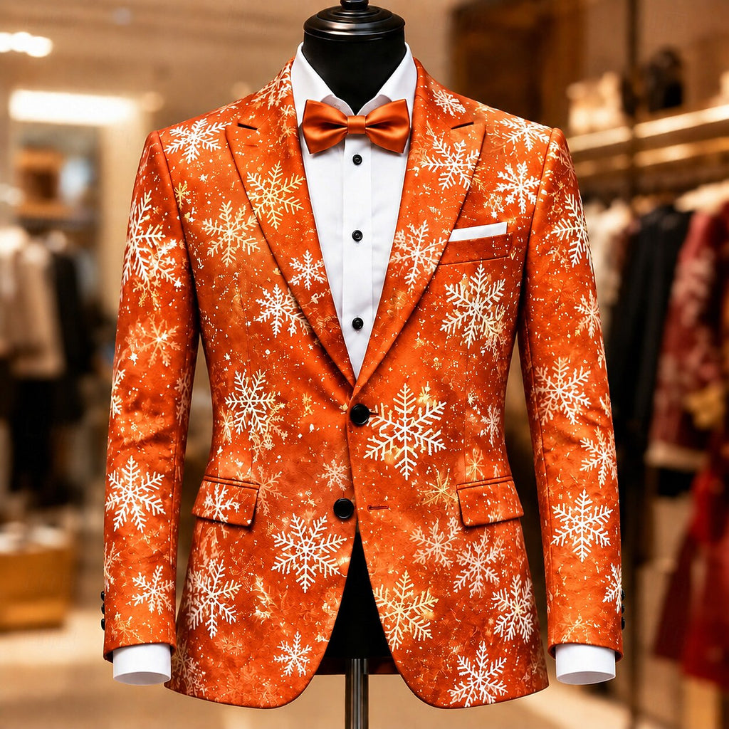 Christmas Snowflake Formal Party Blazer Jacket