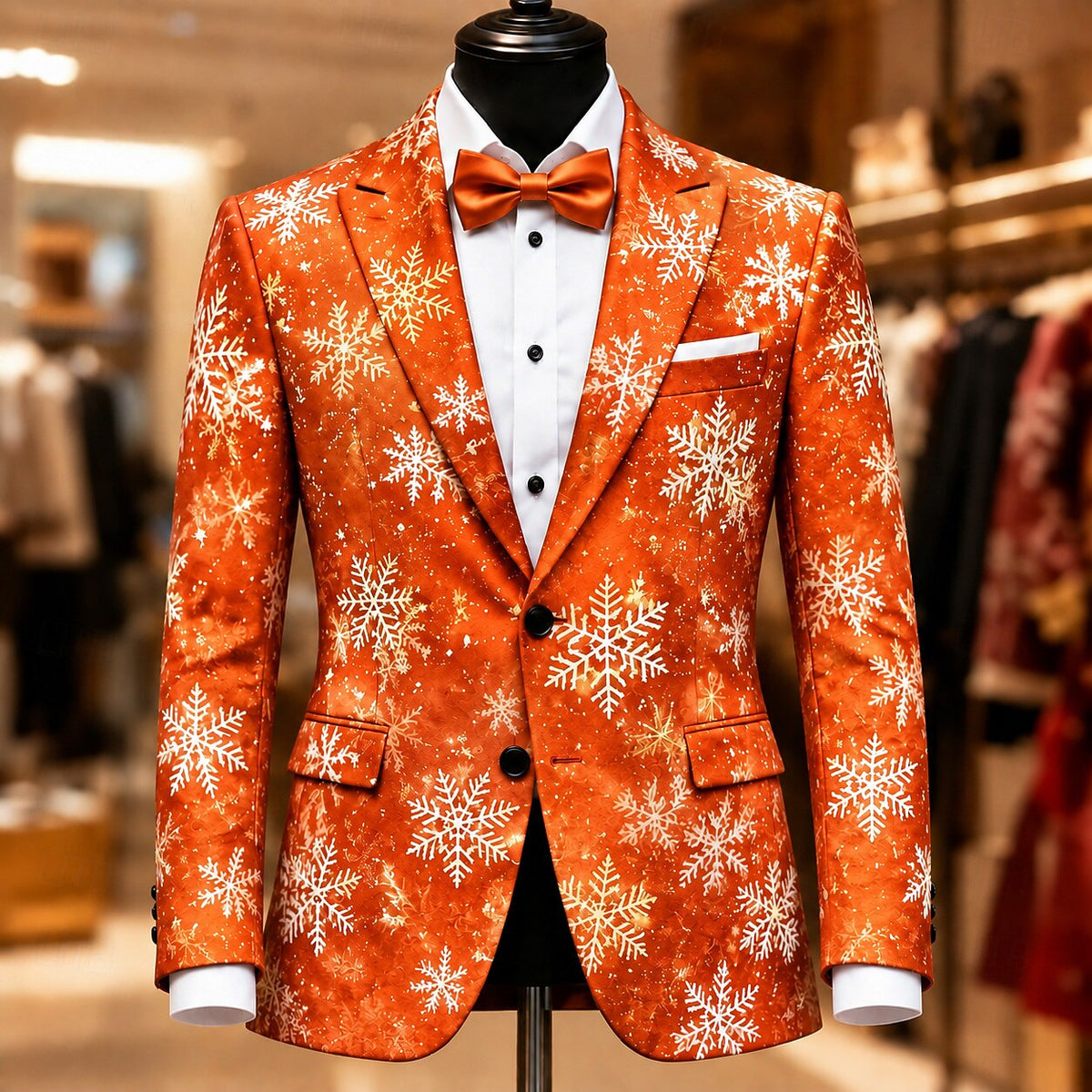 Christmas Snowflake Formal Party Blazer Jacket