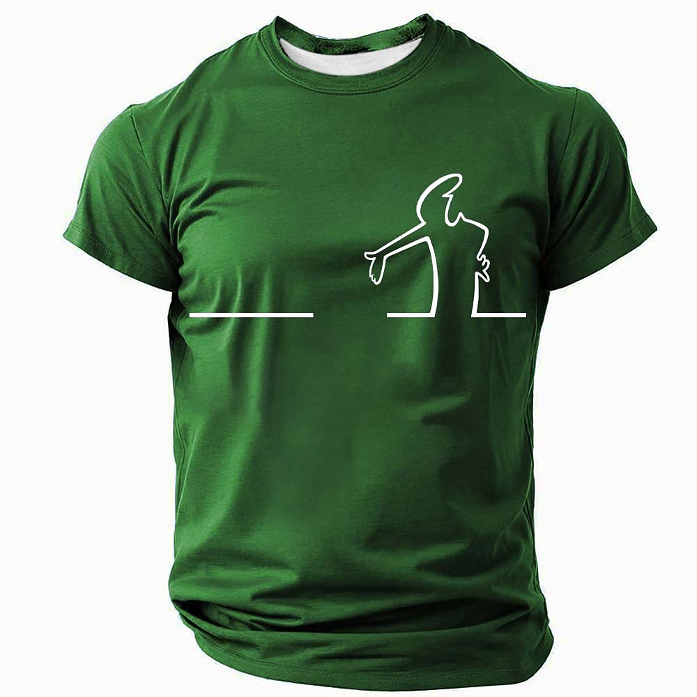 Men's Minimal Cartoon Humor Graphic Tee