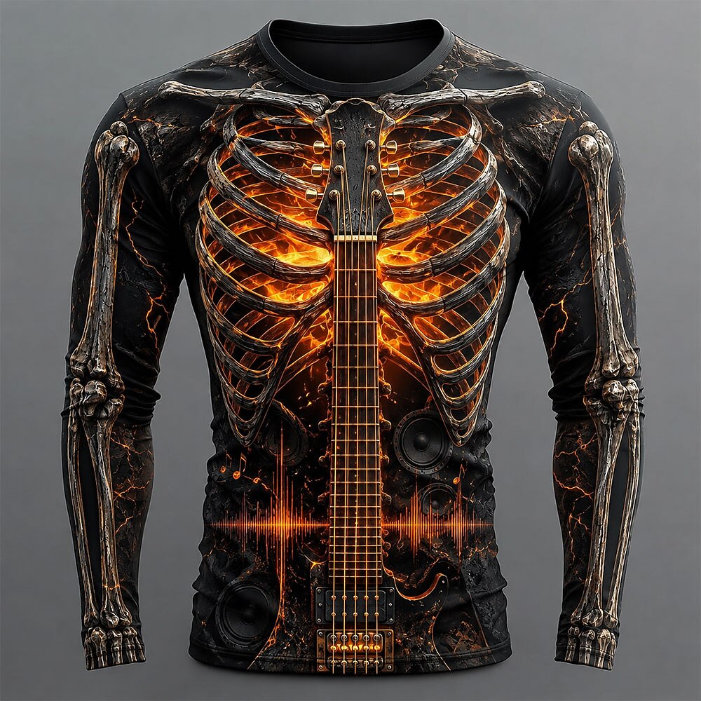 Men's Carnival Skull Skeleton T-Shirt