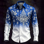 Christmas Tree Snowflake Button Down Shirt
