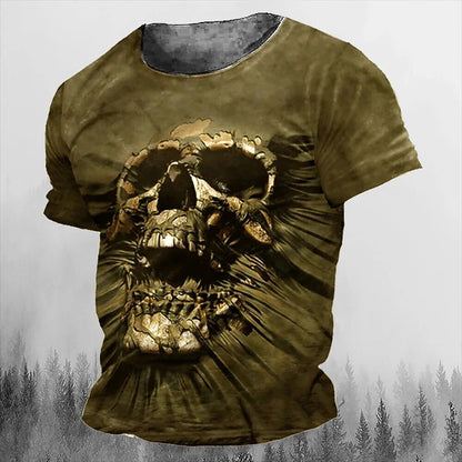 Men's Gothic Skull Halloween Graphic Tee