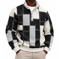 Men's Plaid Half Zip Sweatshirt