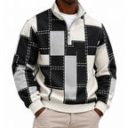 Men's Plaid Half Zip Sweatshirt
