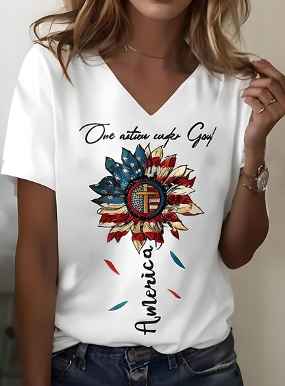 Women's Weekend Liberty Flag Tee