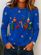 Santa Claus Graphic Crewneck Christmas Shirt