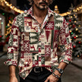 Christmas Tree Animal Button Shirt