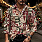 Christmas Tree Animal Button Shirt