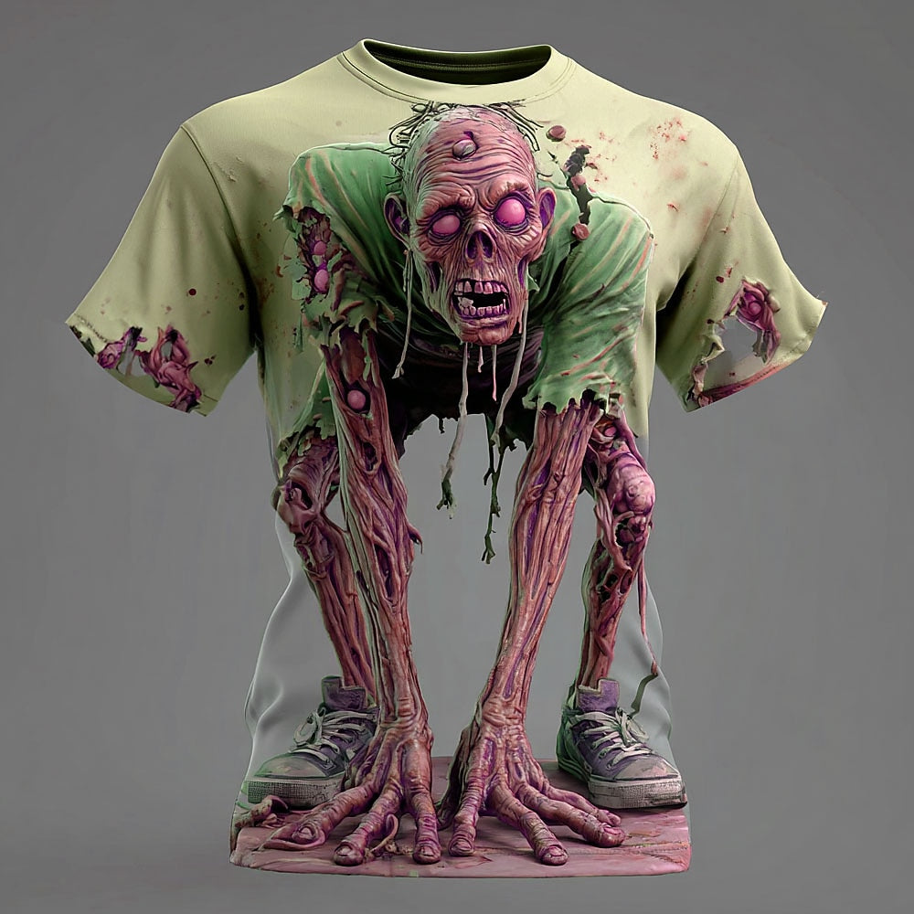 Men's Halloween Undead Zombie Graphic Tee