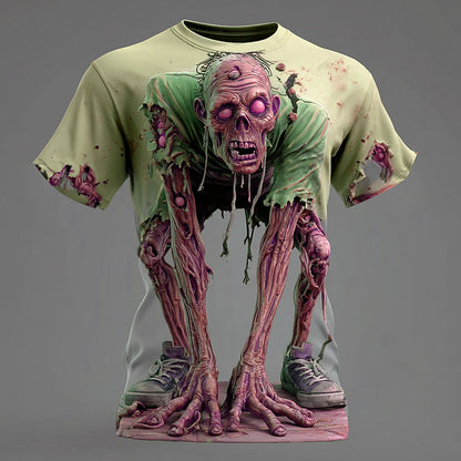 Men's Halloween Undead Zombie Graphic Tee