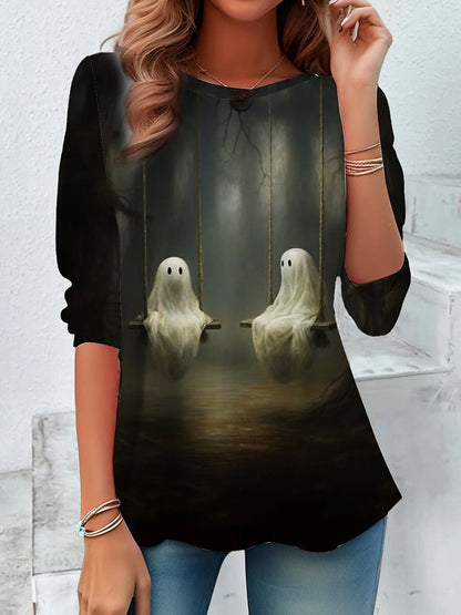 Women's Halloween Ghostly Spirit Tee
