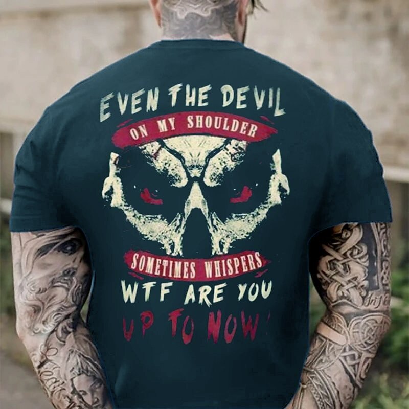 Men's Creepy Lettering Halloween Graphic Tee