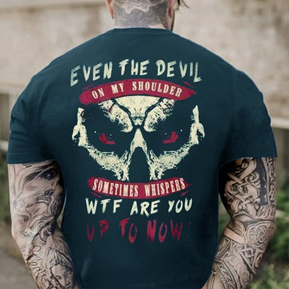 Men's Creepy Lettering Halloween Graphic Tee