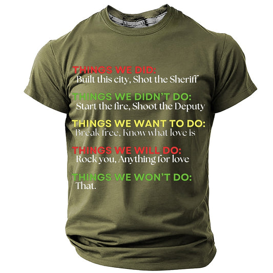 Men's Music Lyrics Humor Graphic Tee