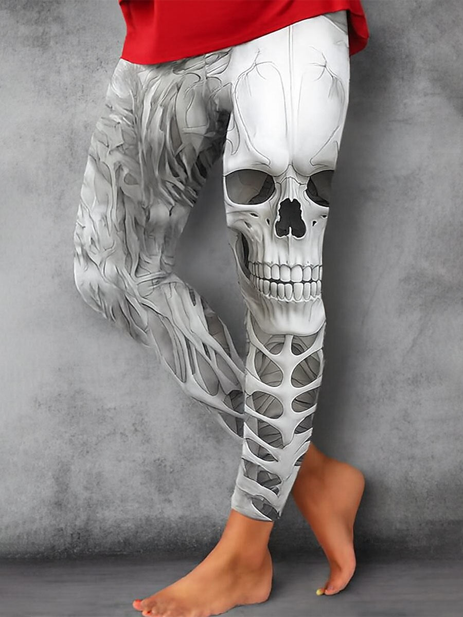 Women's Halloween Haunted Skull Leggings