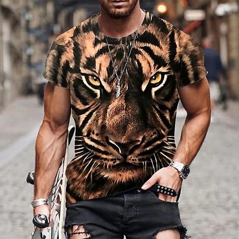 Men's Fierce Tiger Wildlife Graphic Tee