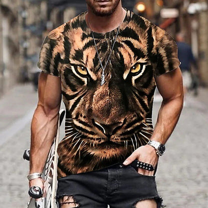 Men's Fierce Tiger Wildlife Graphic Tee