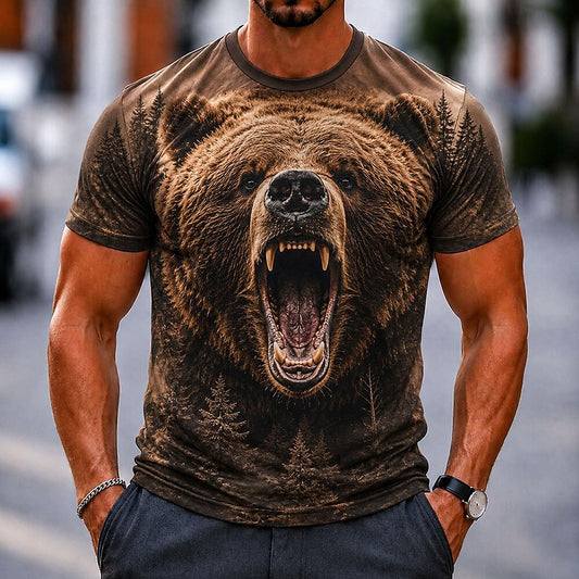 Men's Dog Bear Animal Graphic Tee