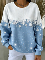 Women's Christmas Snowflake Crewneck Sweatshirt