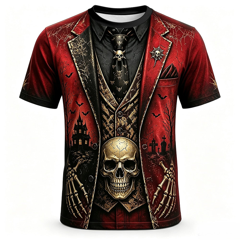 Men's Skull Illusion Print Tee