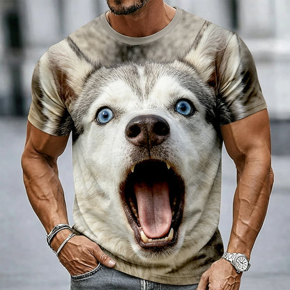 Men's Funny Dog Animal Graphic Tee