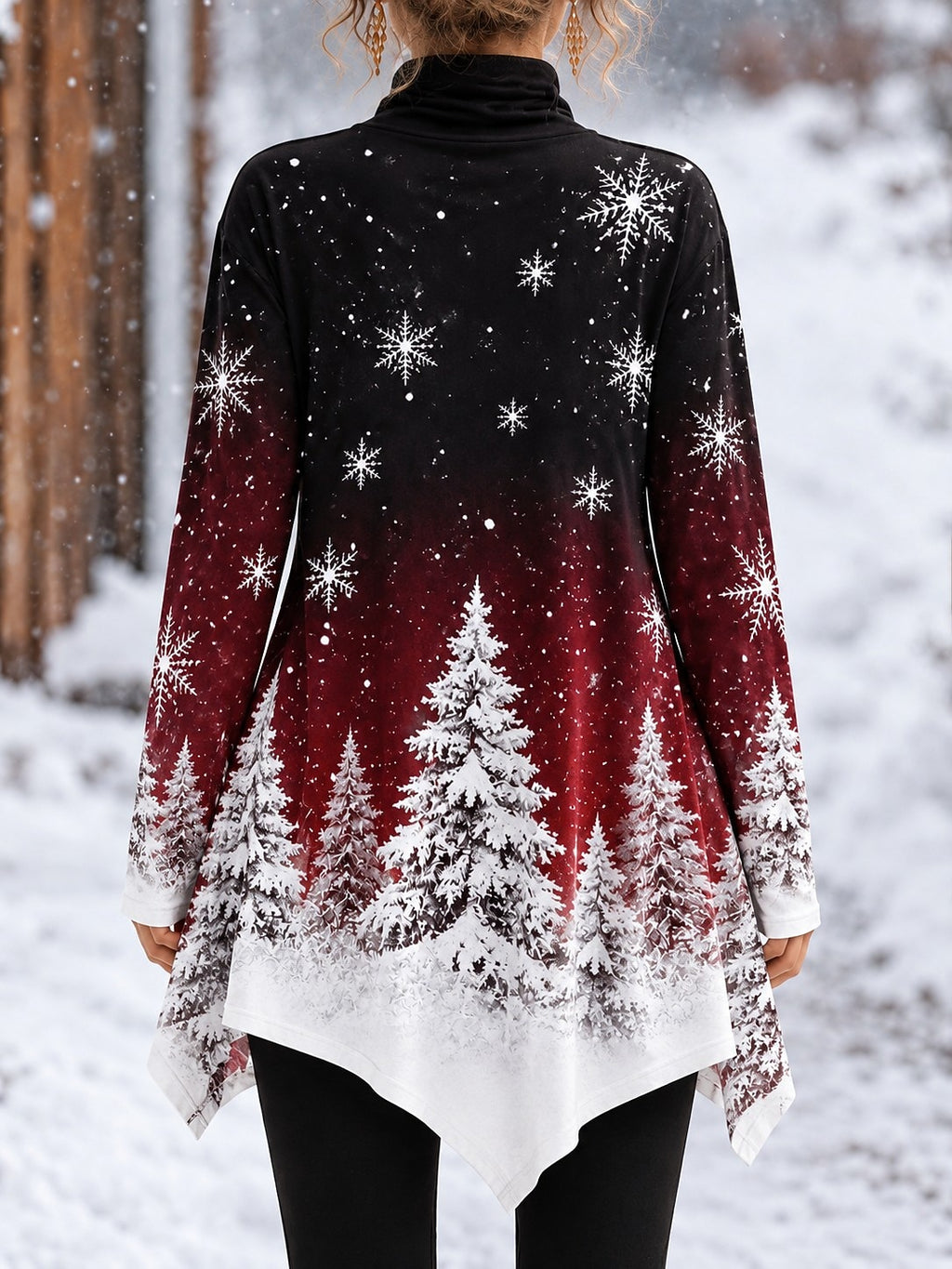 Women's Christmas Floral T-Shirt