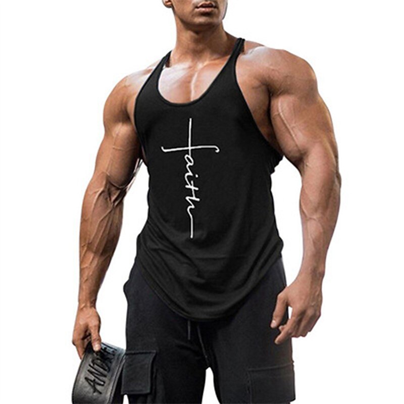 Men's Classic Faith Letter Graphic Tee