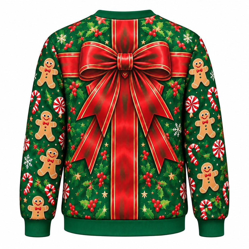 Christmas Gingerbread Elf Funny Crewneck Sweatshirt