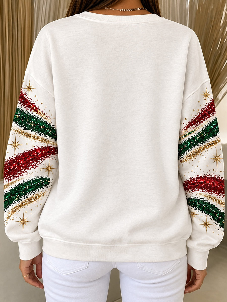 Christmas Tree Graphic Women's Pullover Sweatshirt