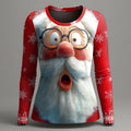 Women's Santa Christmas Casual Graphic Tee