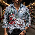 Men's Christmas Graphic Modern Shirt