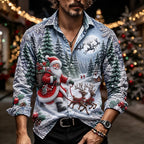 Men's Christmas Graphic Modern Shirt