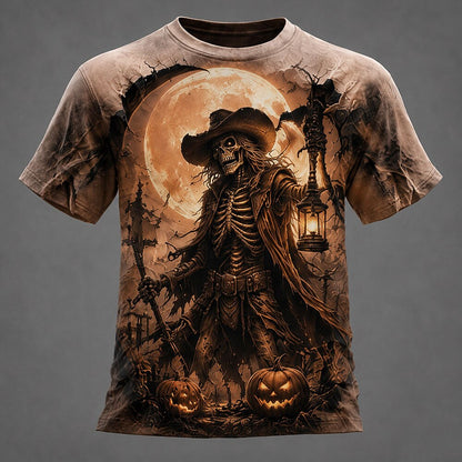 Men's Moon Grim Reaper Skull Tee